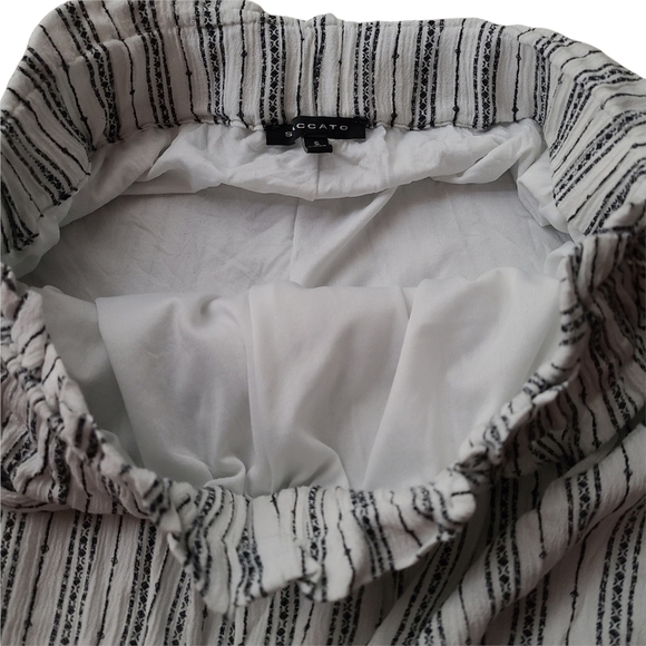 Staccato wide leg boho white black striped pants - Picture 5 of 12